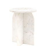 white marble side table