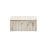 White Fluted Marble Box