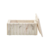 White Fluted Marble Box