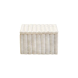 White Fluted Marble Box