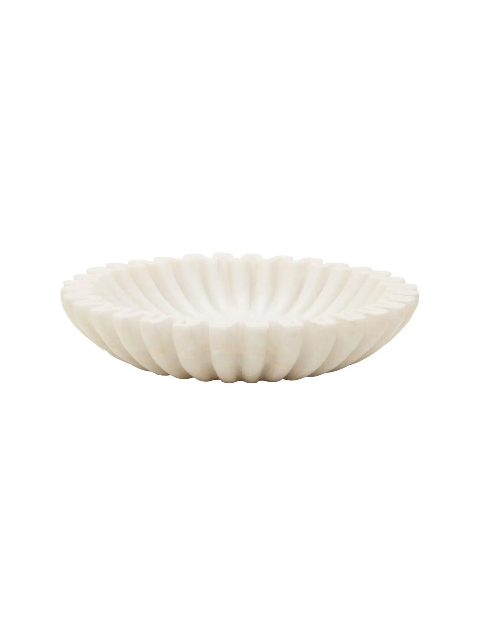 solid marble fluted bowl