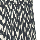 Montague Black Ball Table Lamp with Ikat Shade
