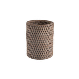 White Wash Rattan Pen Pot