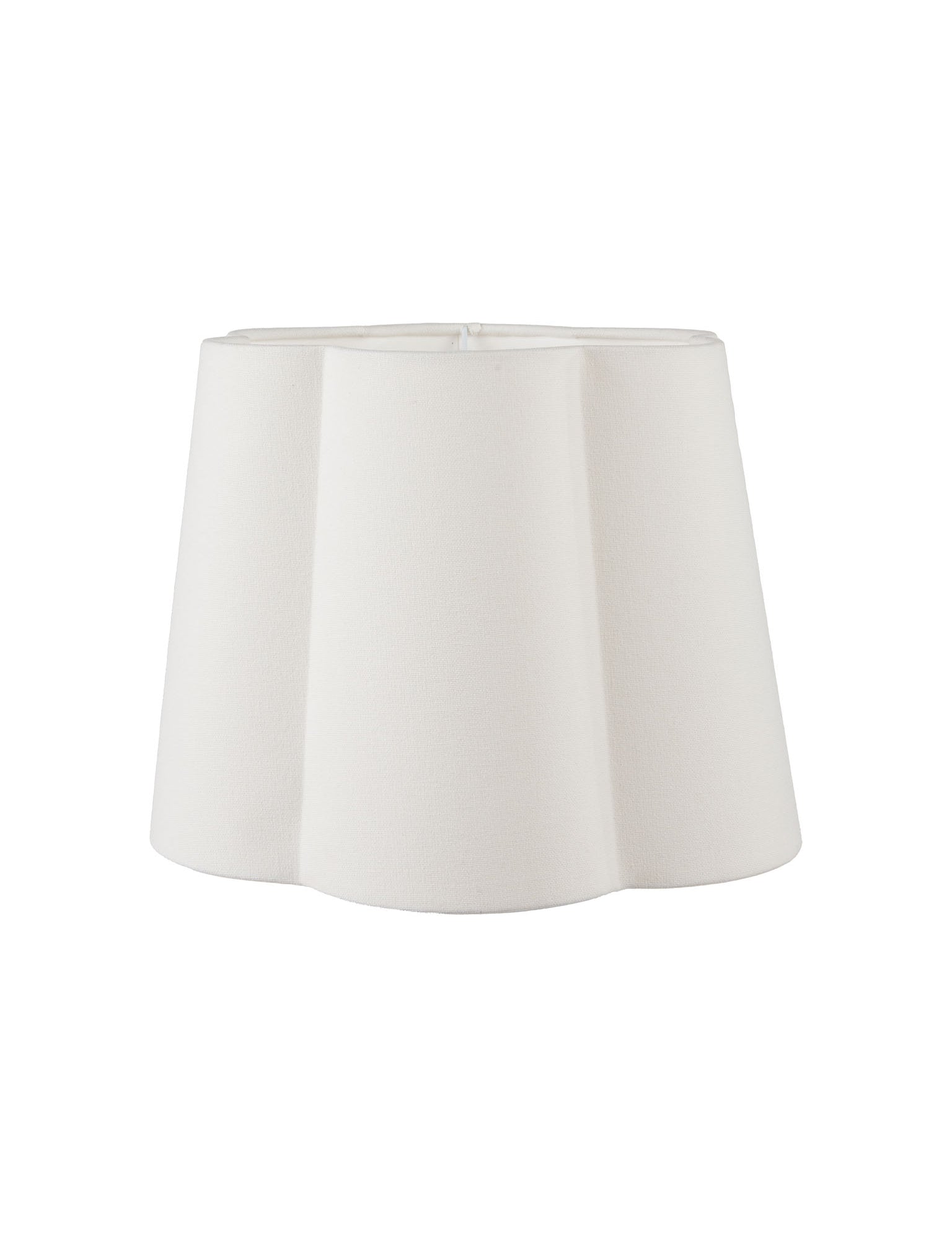 white scalloped taper shade