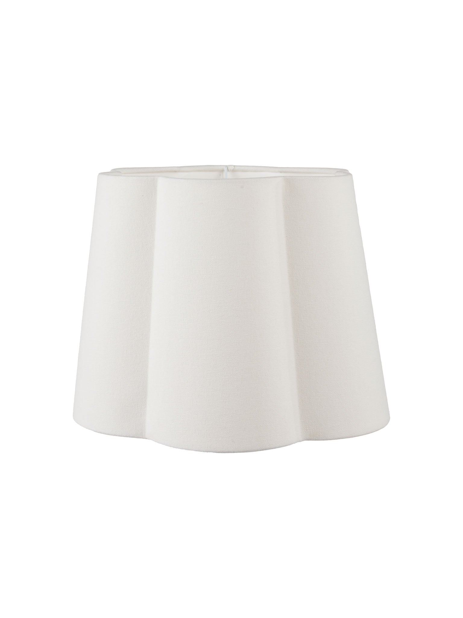 white scalloped taper shade