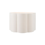 Rosie White Handloom Drum Scalloped Shade