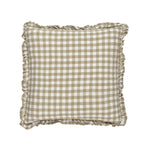 ruffle natural linen cushion