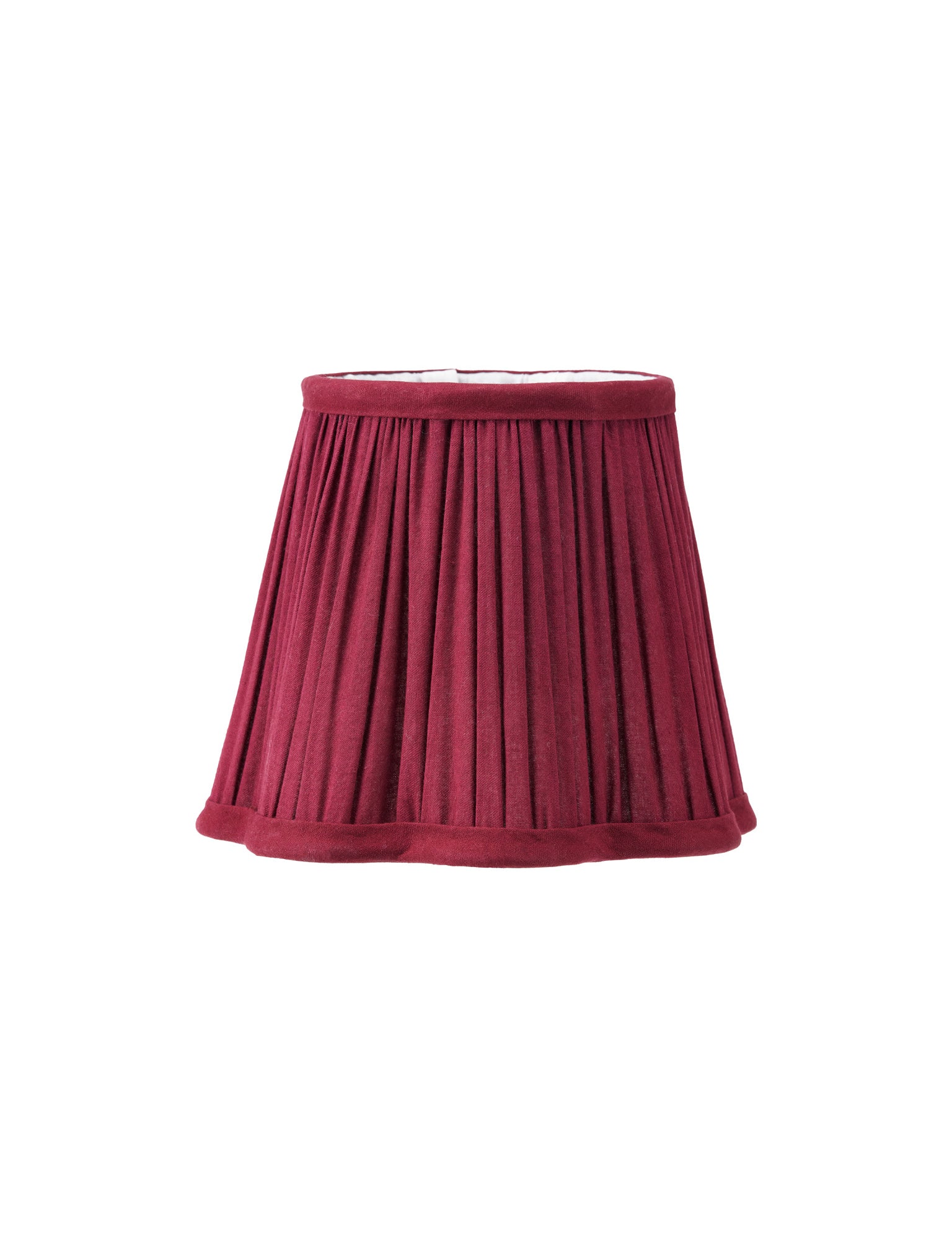 Evelyn Mulberry Red Scalloped Lamp Shade