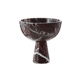 red marble pedestal bowl