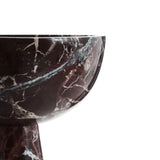 red marble pedestal bowl