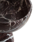 red marble pedestal bowl