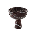 red marble pedestal bowl