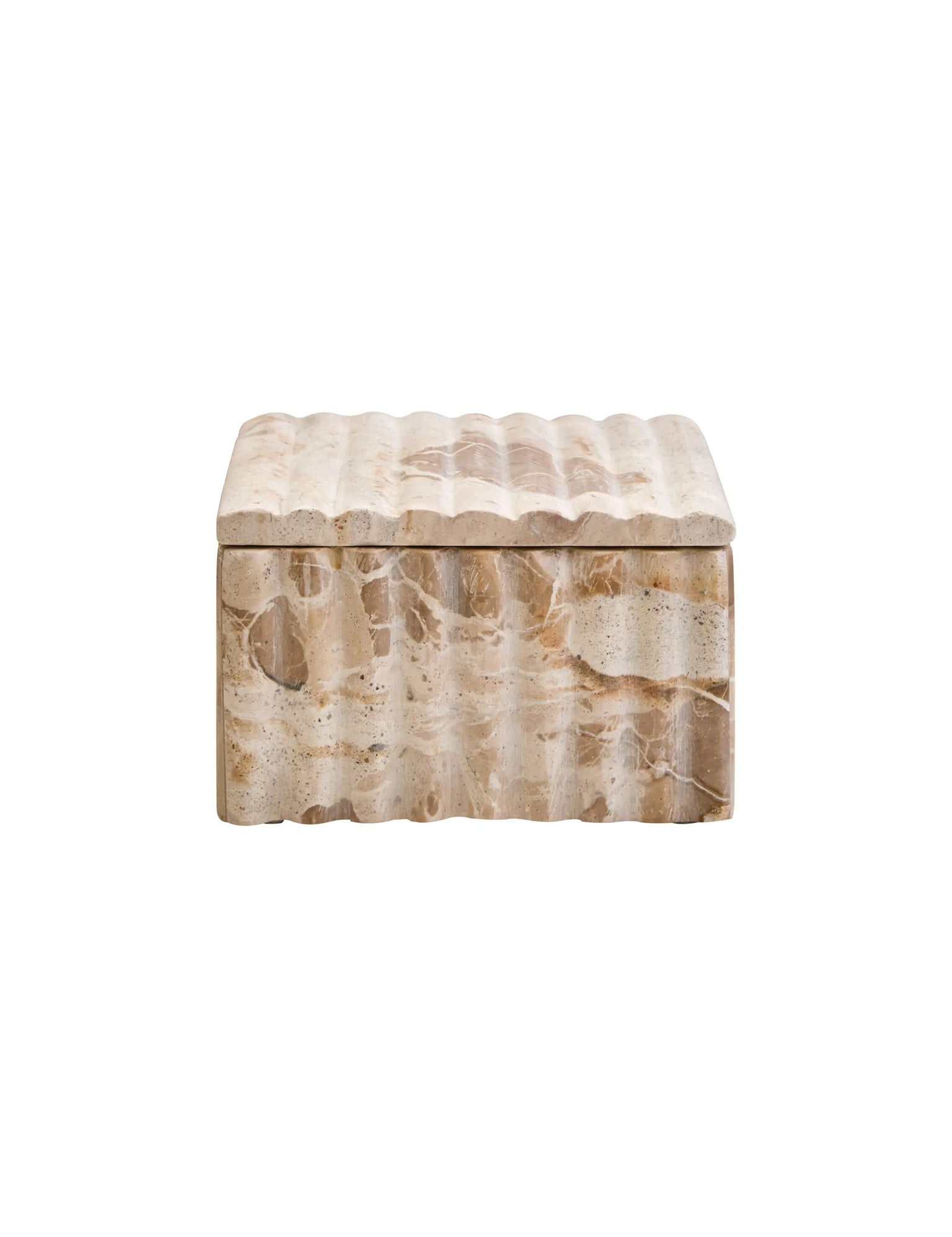 Caramel Fluted Marble Box