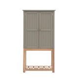 Farmhouse style oak painted cabinet in prairie