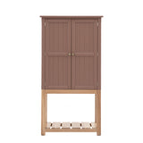 Farmhouse style Oak painted cabinet in clay