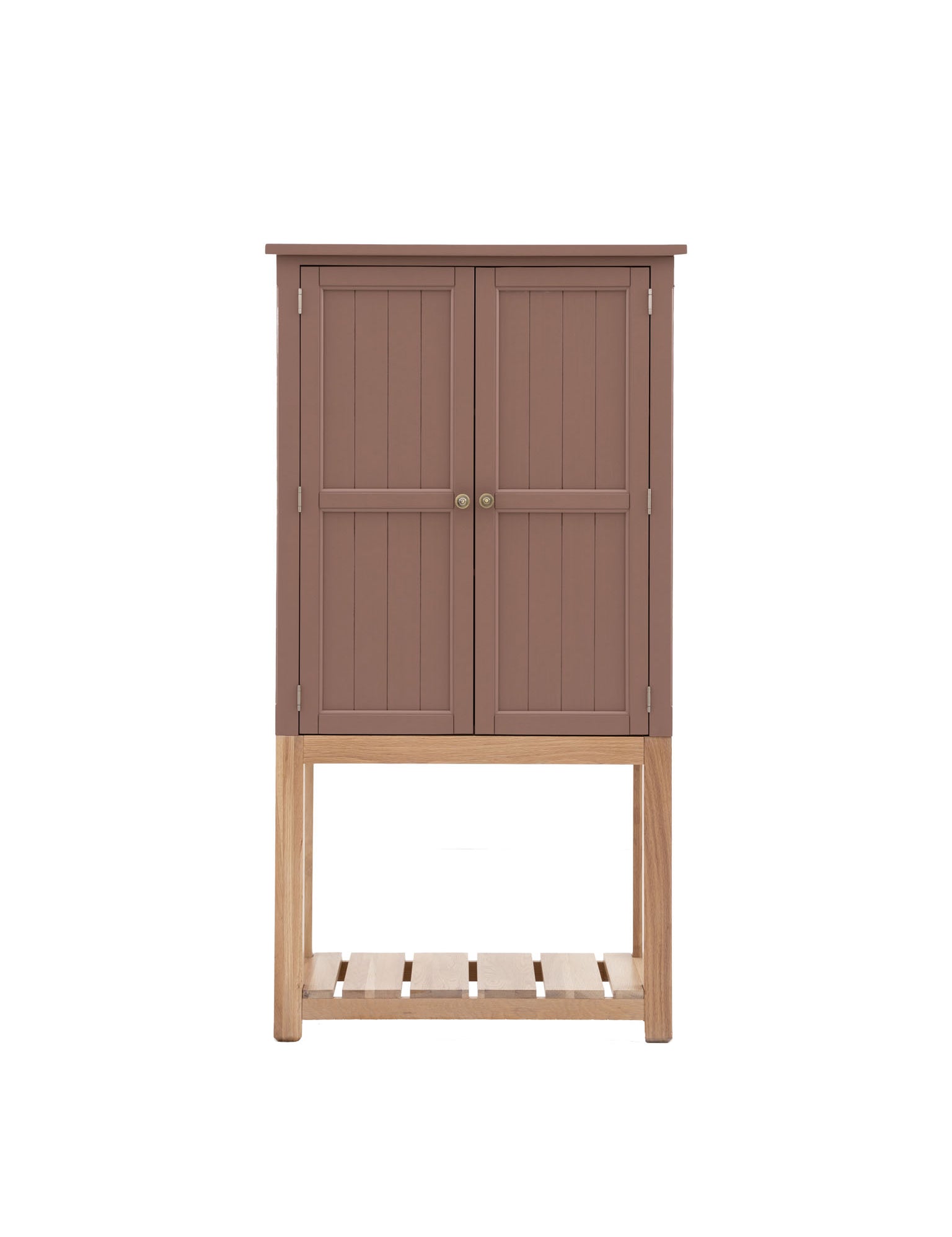 Farmhouse style Oak painted cabinet in clay