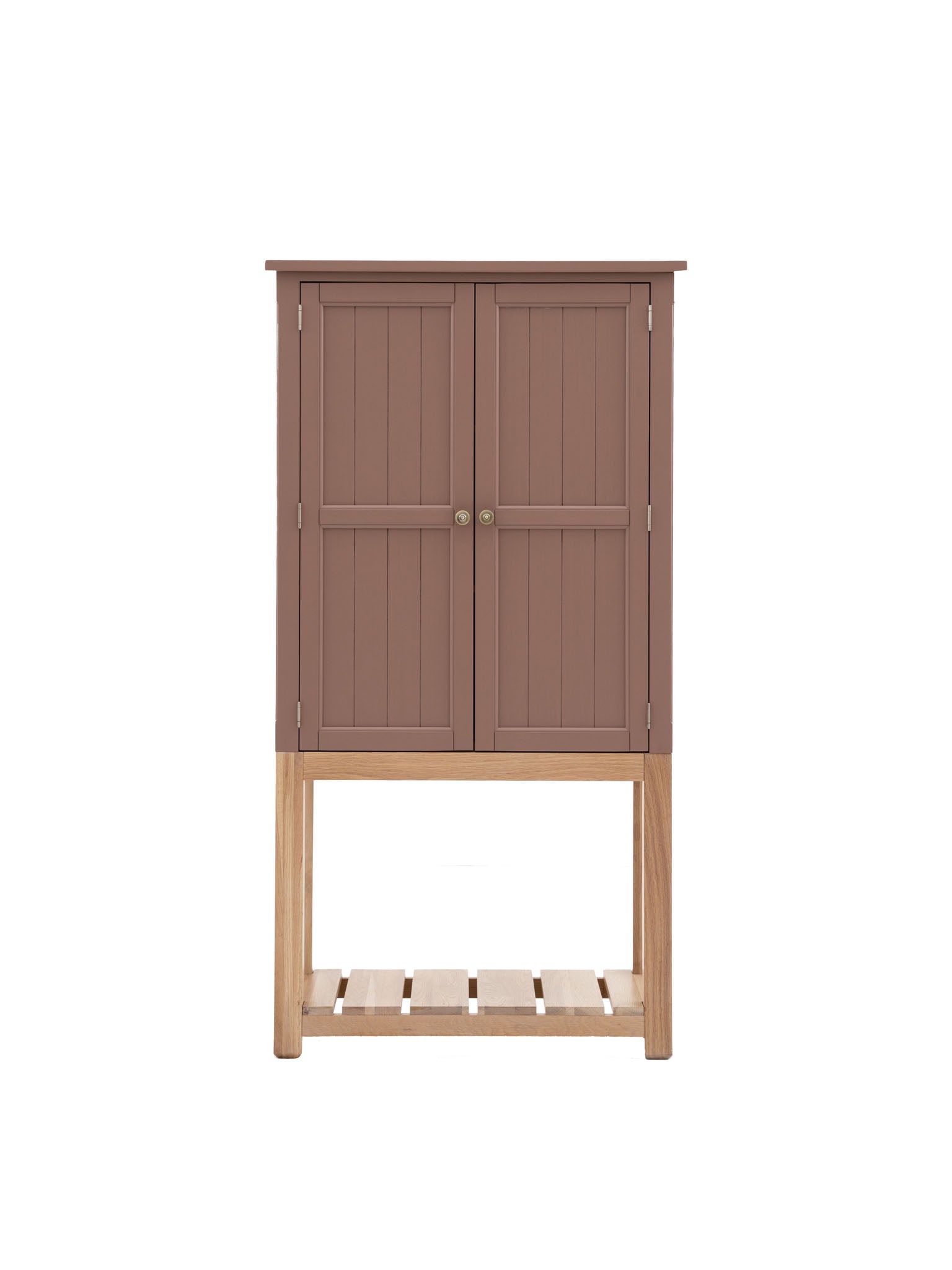 Farmhouse style Oak painted cabinet in clay