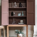 Farmhouse style Oak painted cabinet in clay