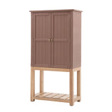 Farmhouse style Oak painted cabinet in clay