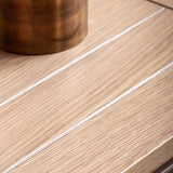 Farmhouse oak top console table painted in clay