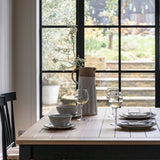 Farmhouse Extending Oak Top Dining Table painted in meteor
