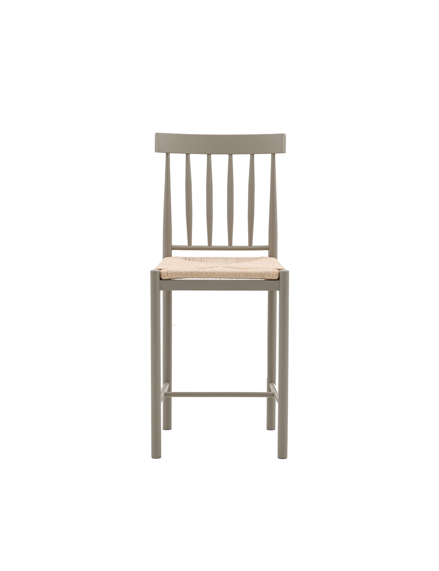Farmhouse wooden bar stools with woven rope seat