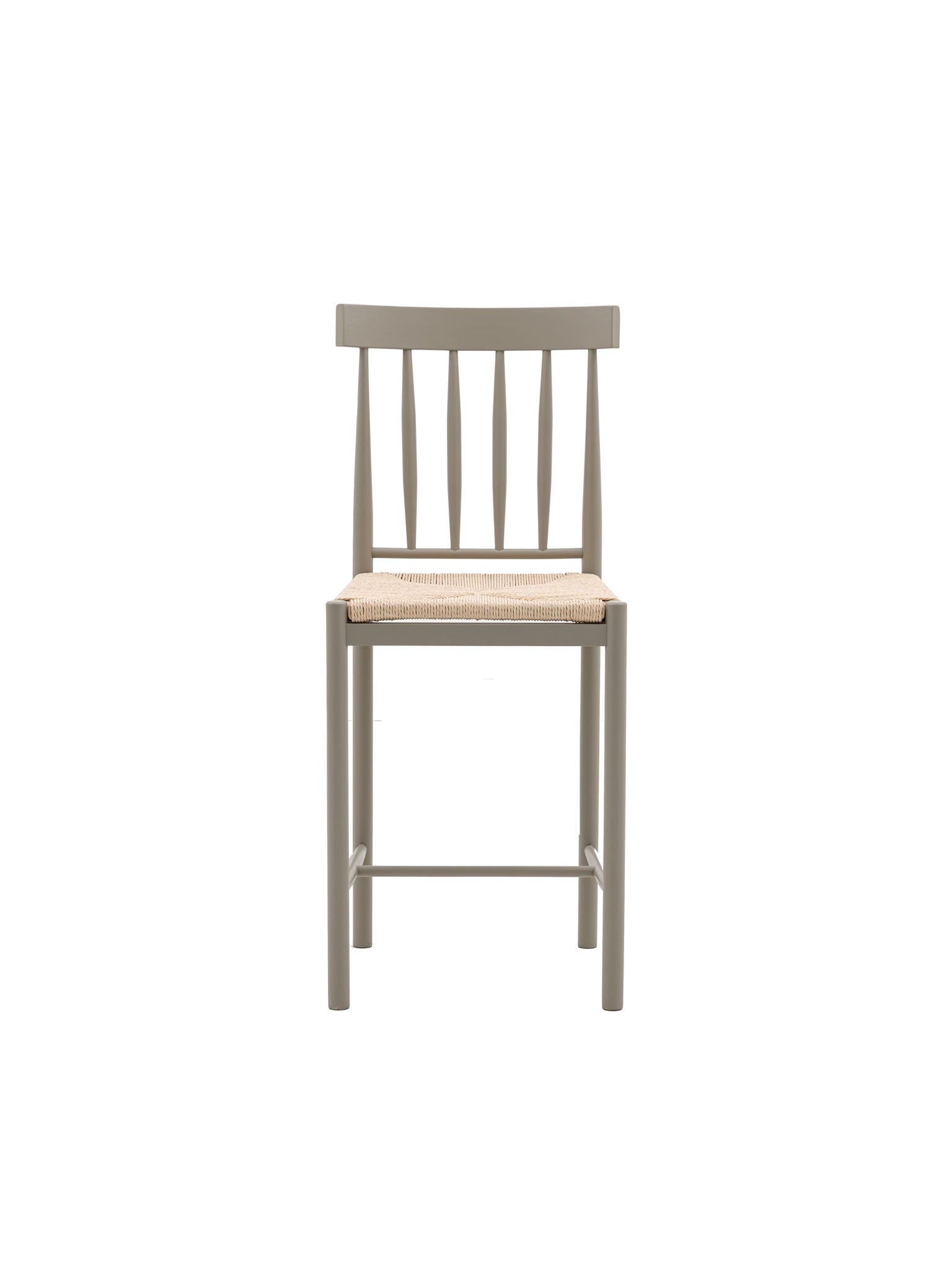 Farmhouse wooden bar stools with woven rope seat