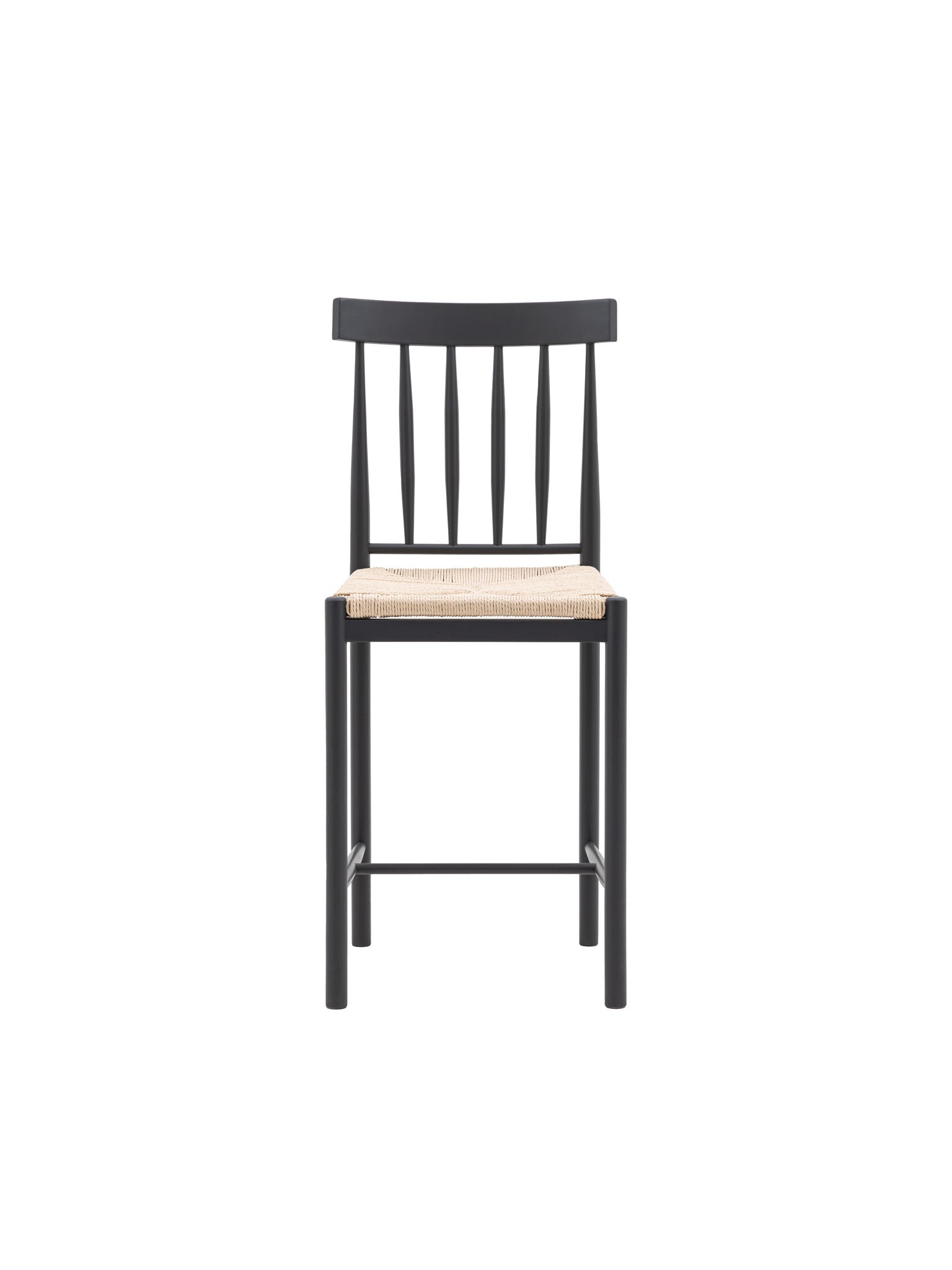Farmhouse wooden bar stools with woven rope seat