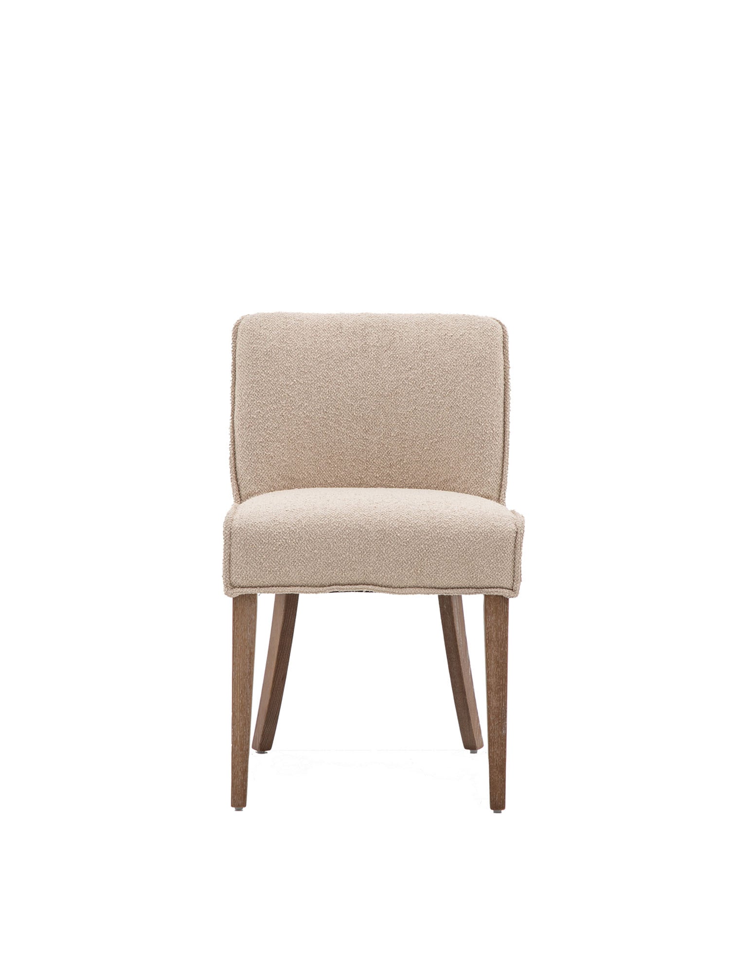 Dining Chair with oak legs and natural linen upholstry