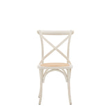 white rattan chair