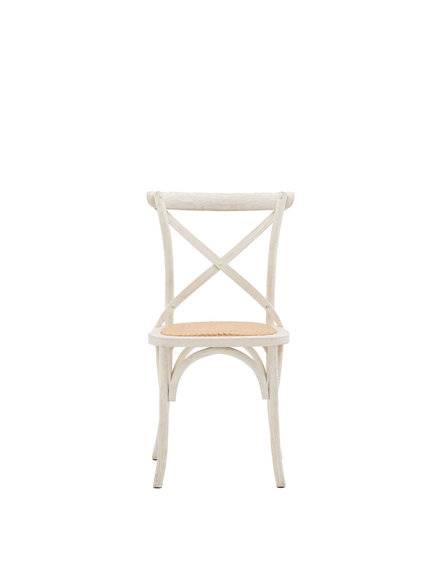 white rattan chair
