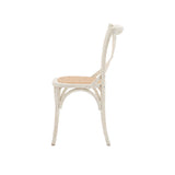 white rattan chair
