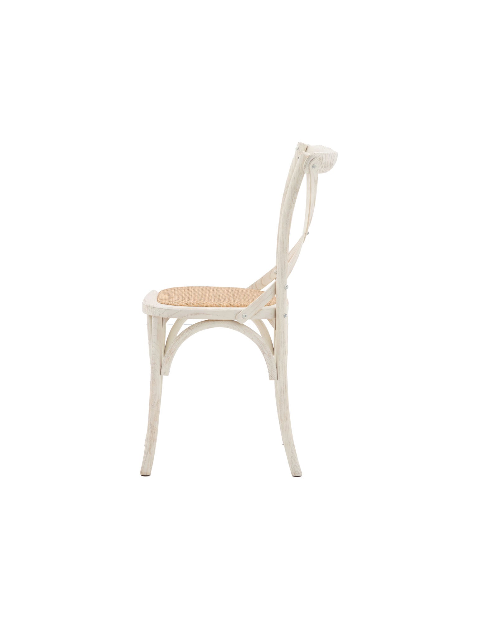 white rattan chair