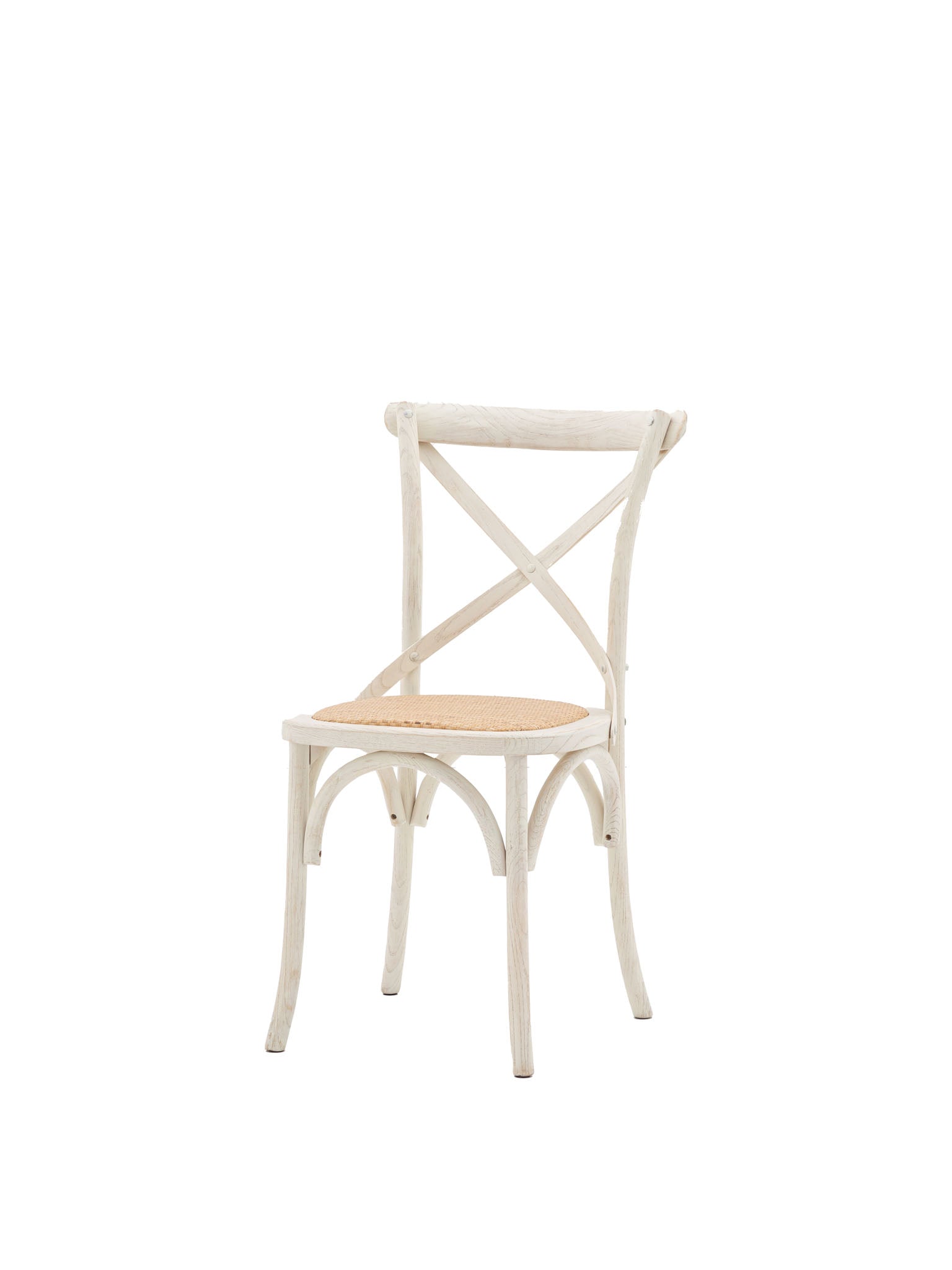 white rattan chair