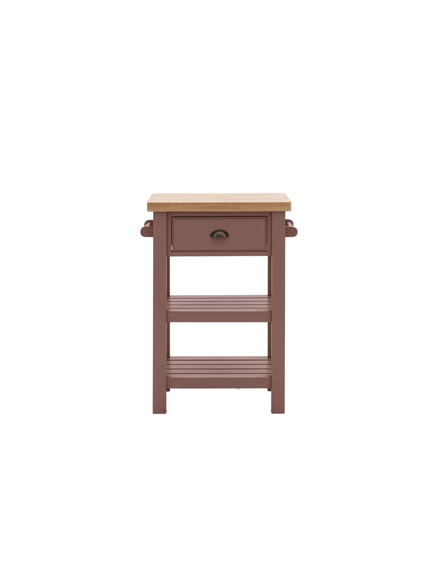 Farmhouse oak top butchers block painted in clay