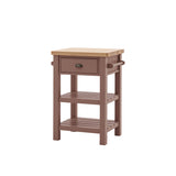 Farmhouse oak top butchers block painted in clay