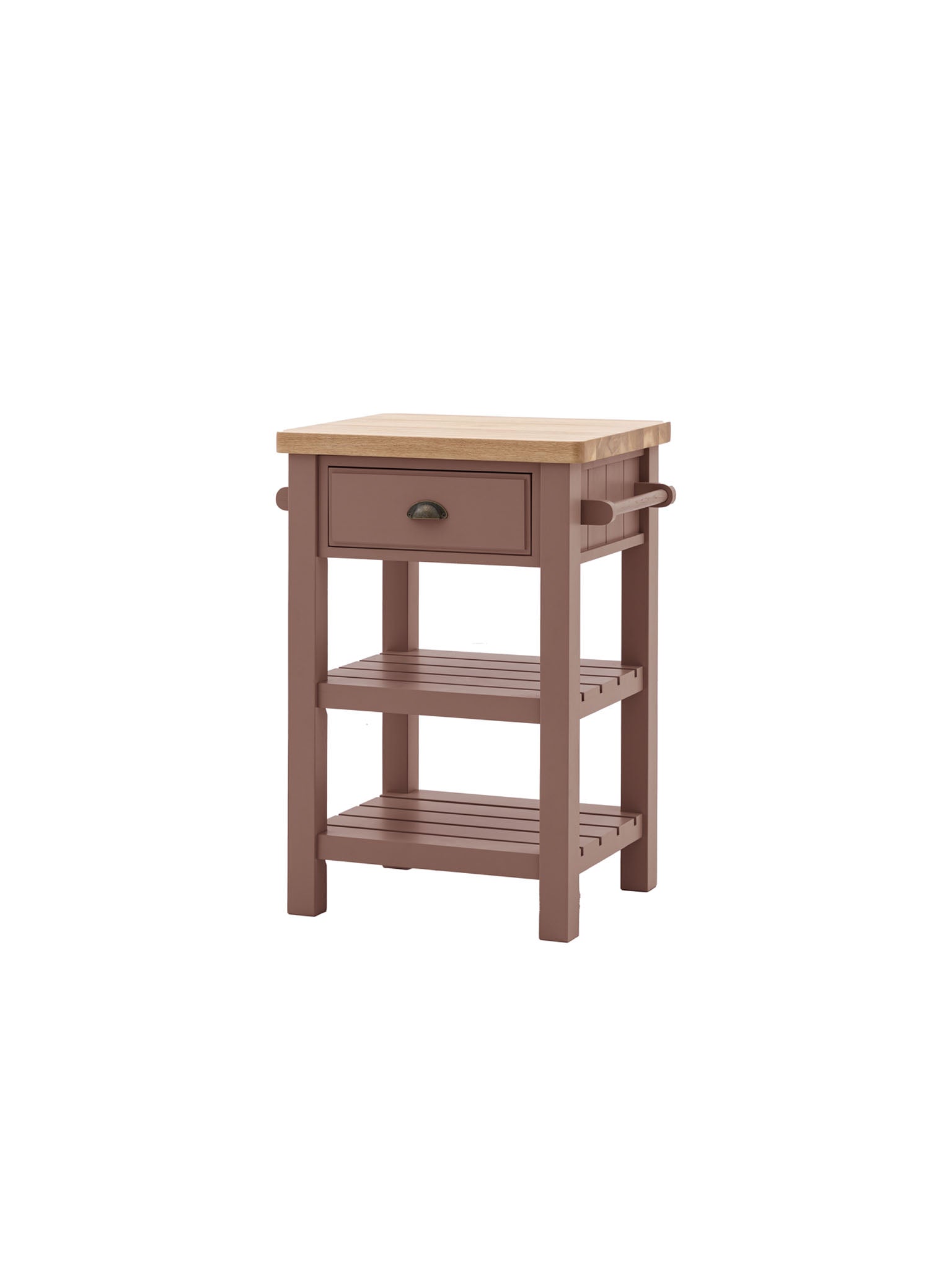 Farmhouse oak top butchers block painted in clay