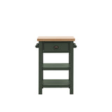 Farmhouse oak top butchers block painted in moss