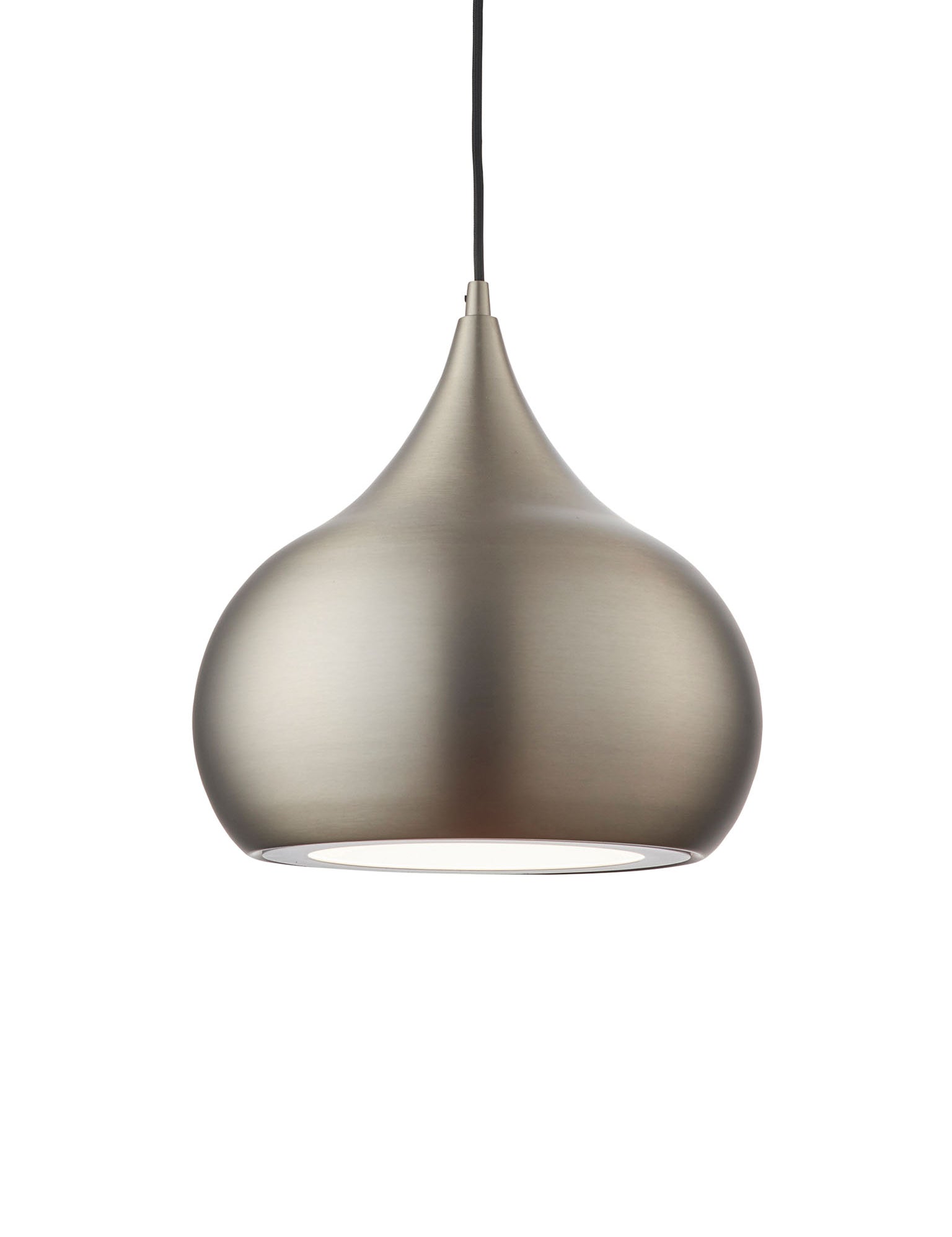 silver colour curved pendant light