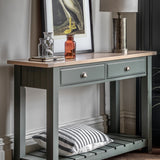 Ettington 2 Drawer Console - Moss