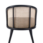 Black velvet cane chair