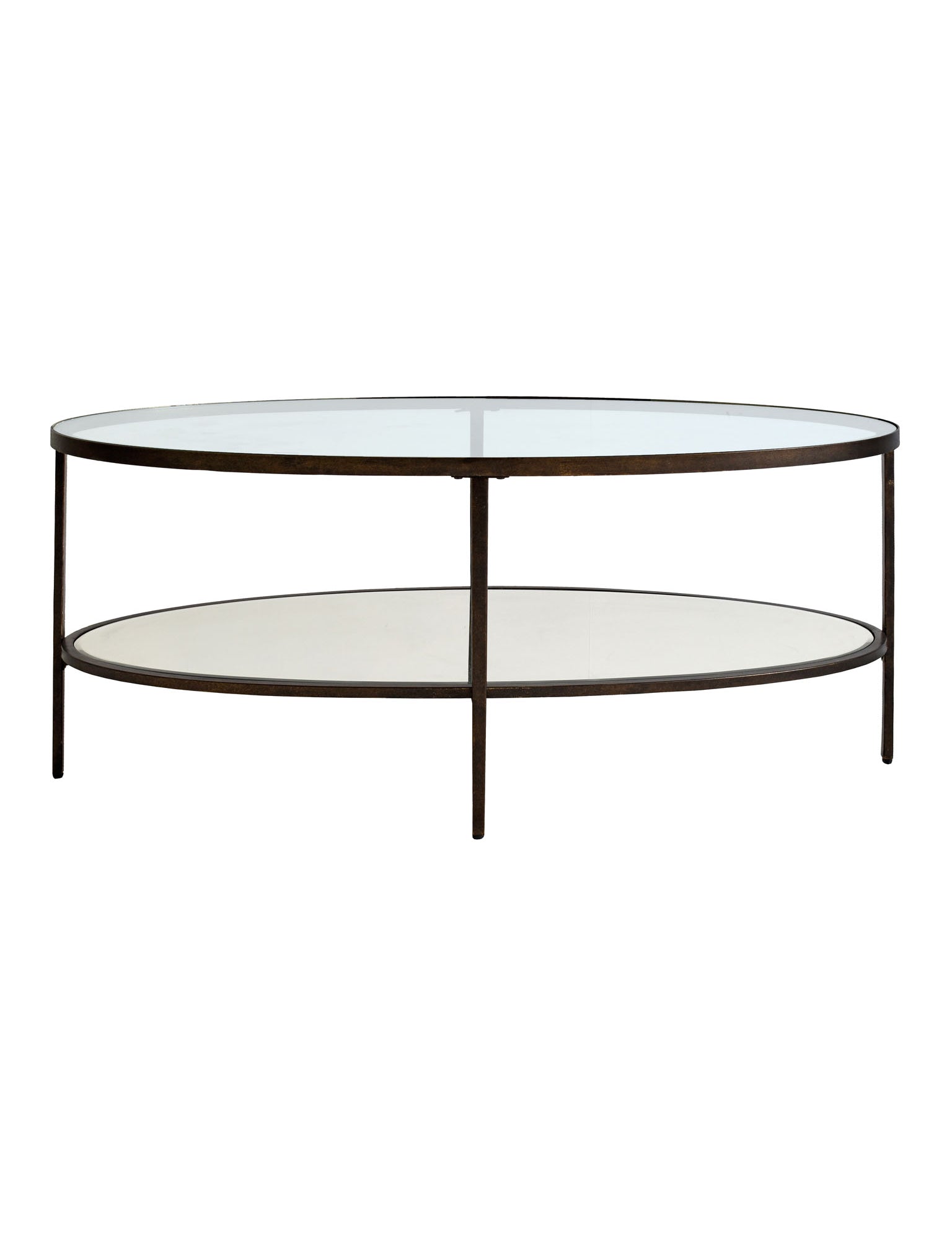 aged bronze glass top table