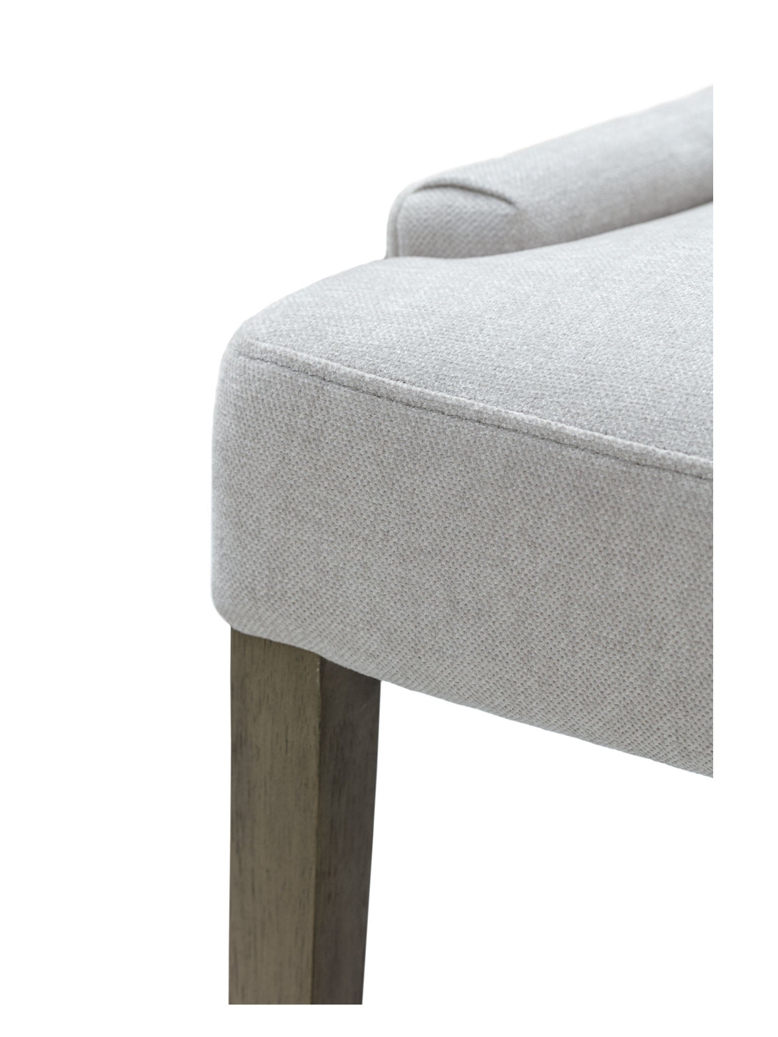 Oreilla Chenille Dining Chair with Aged Oak Legs