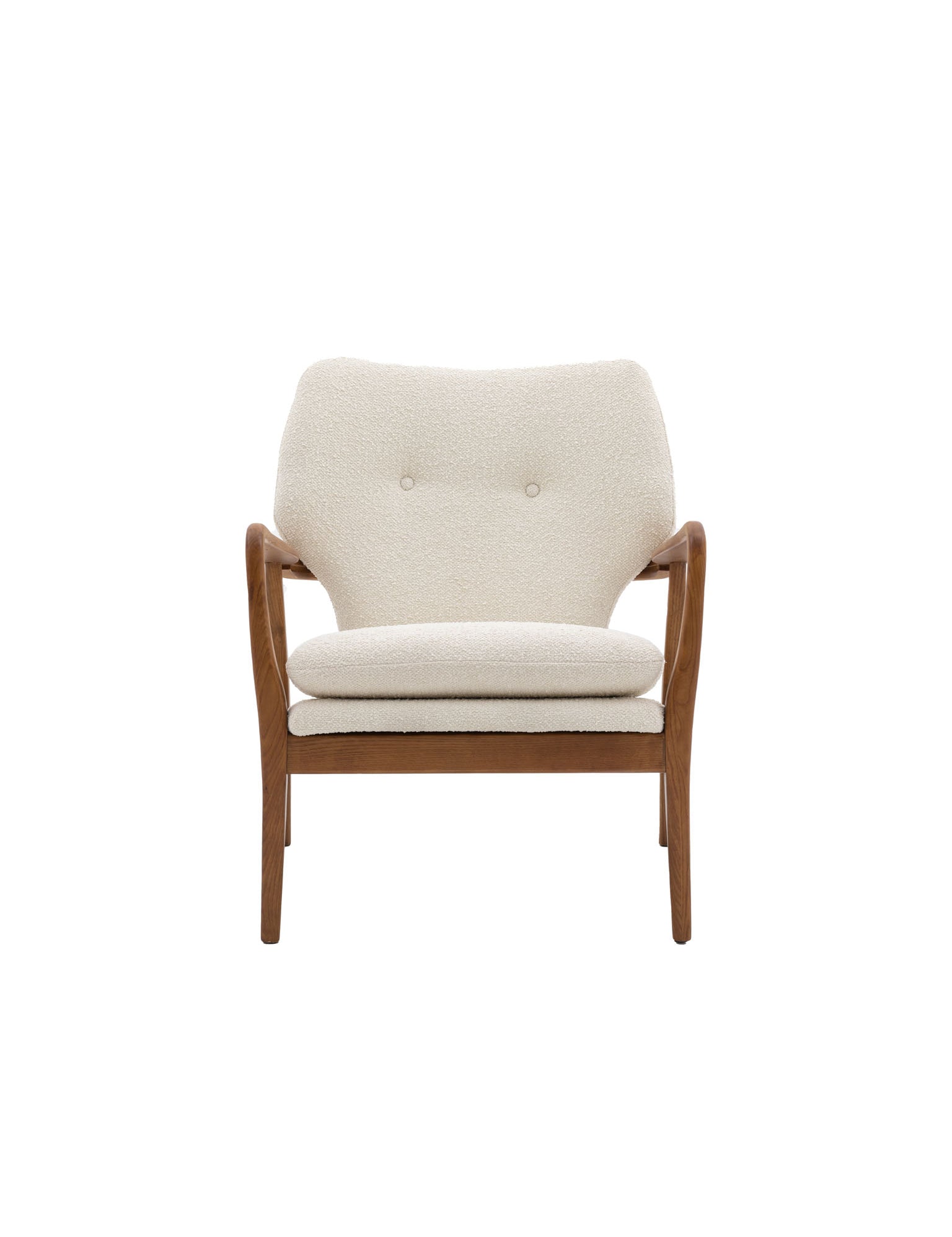 cream mid century chair