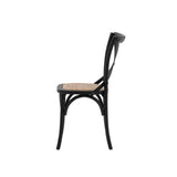 black rattan chair
