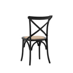 black rattan chair