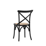 black rattan chair