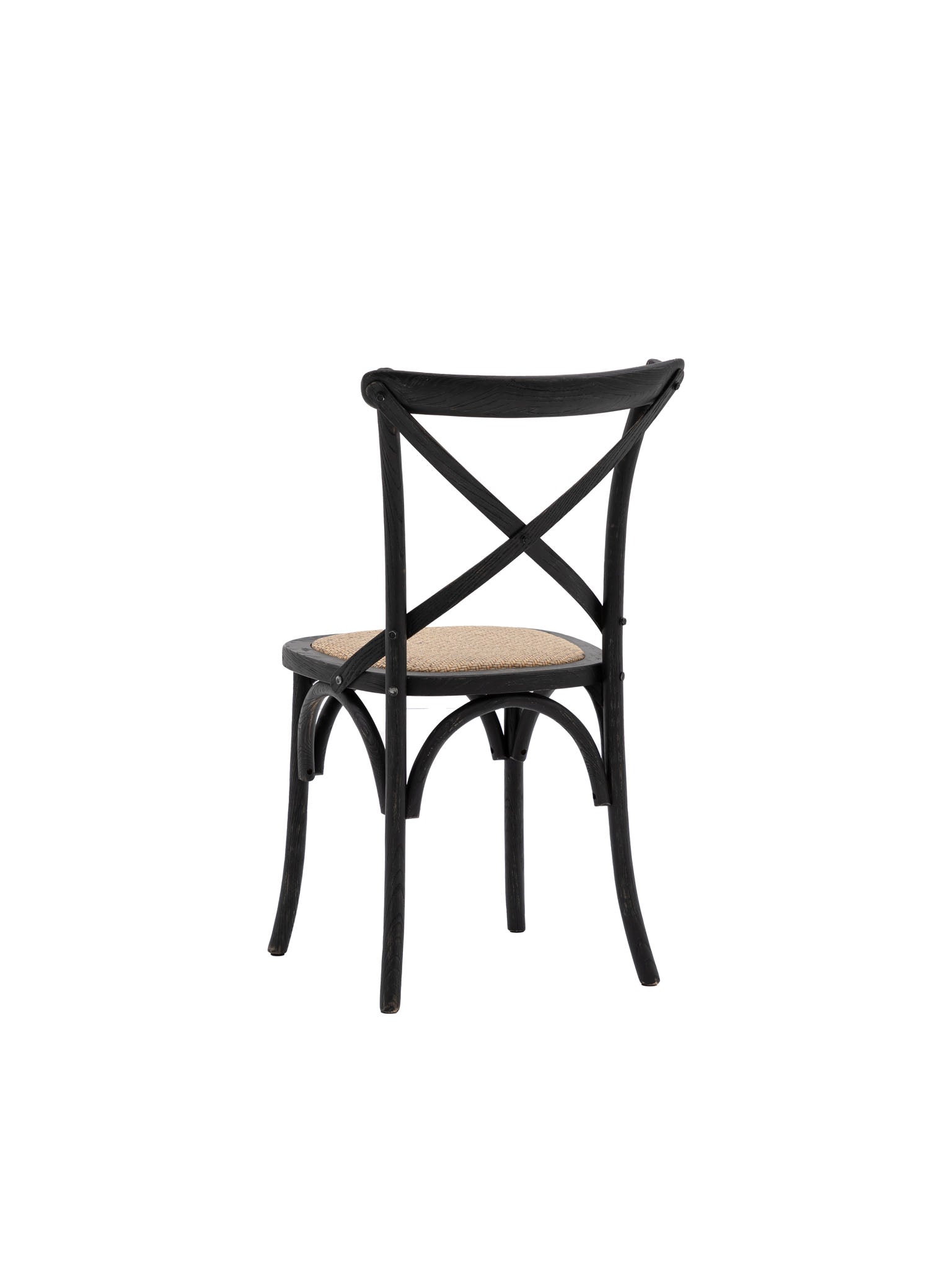 black rattan chair