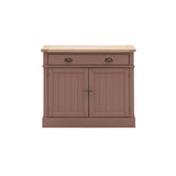 farmhouse style, oak top, 2 door sideboard painted in clay
