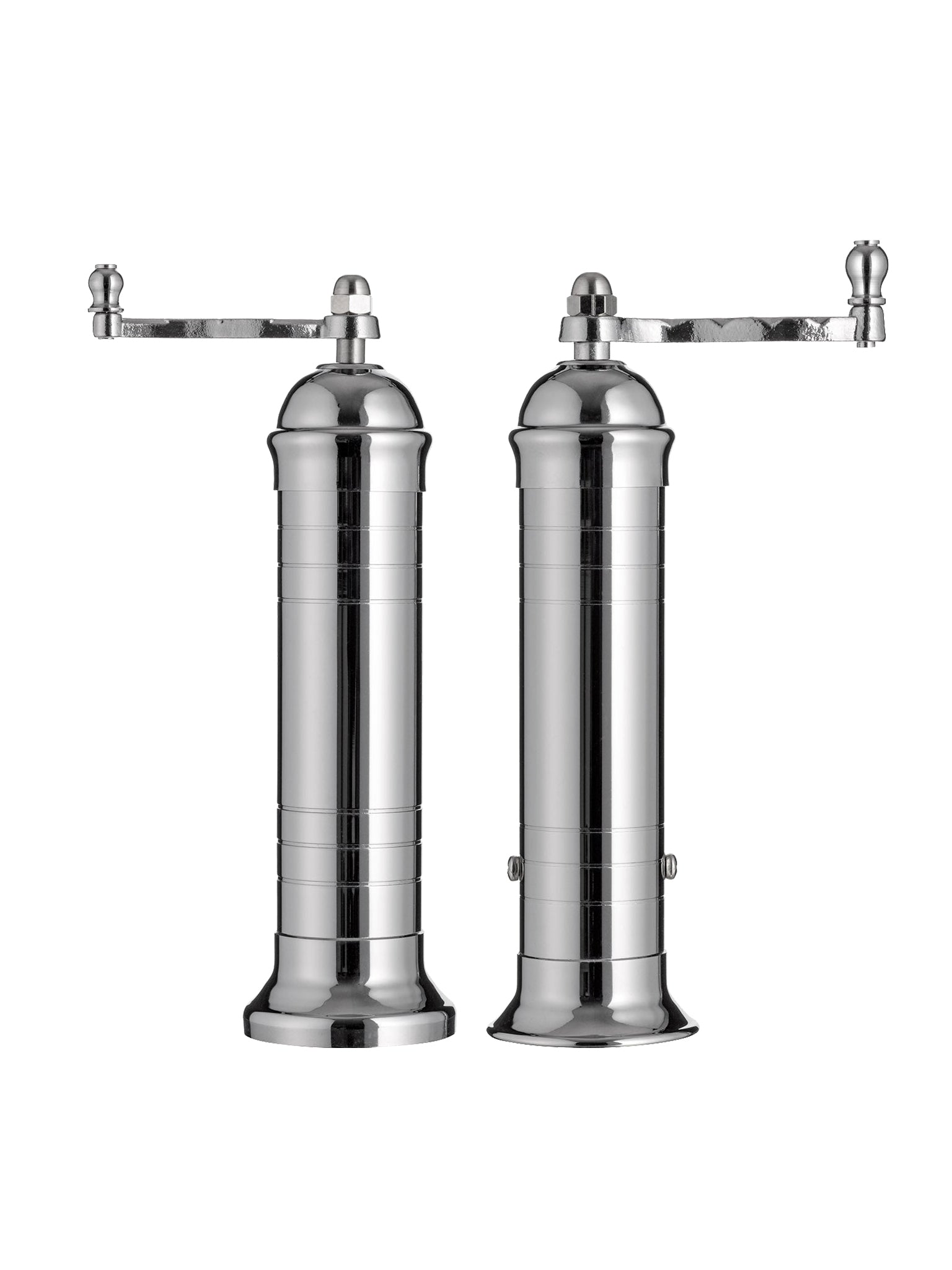 chrome plated brass salt and pepper mills